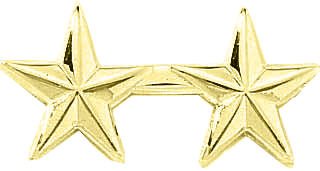 J100 2 Star Collar Insignia - Smooth (1/2