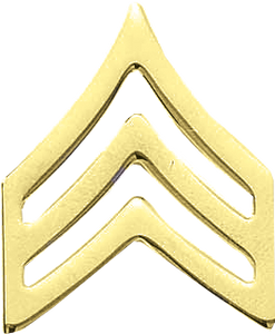 J130-A Military Sergeant Collar Chevrons - Smooth (1")