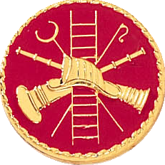 J200 Ladder Fire Scramble Red Collar Pin (15/16")