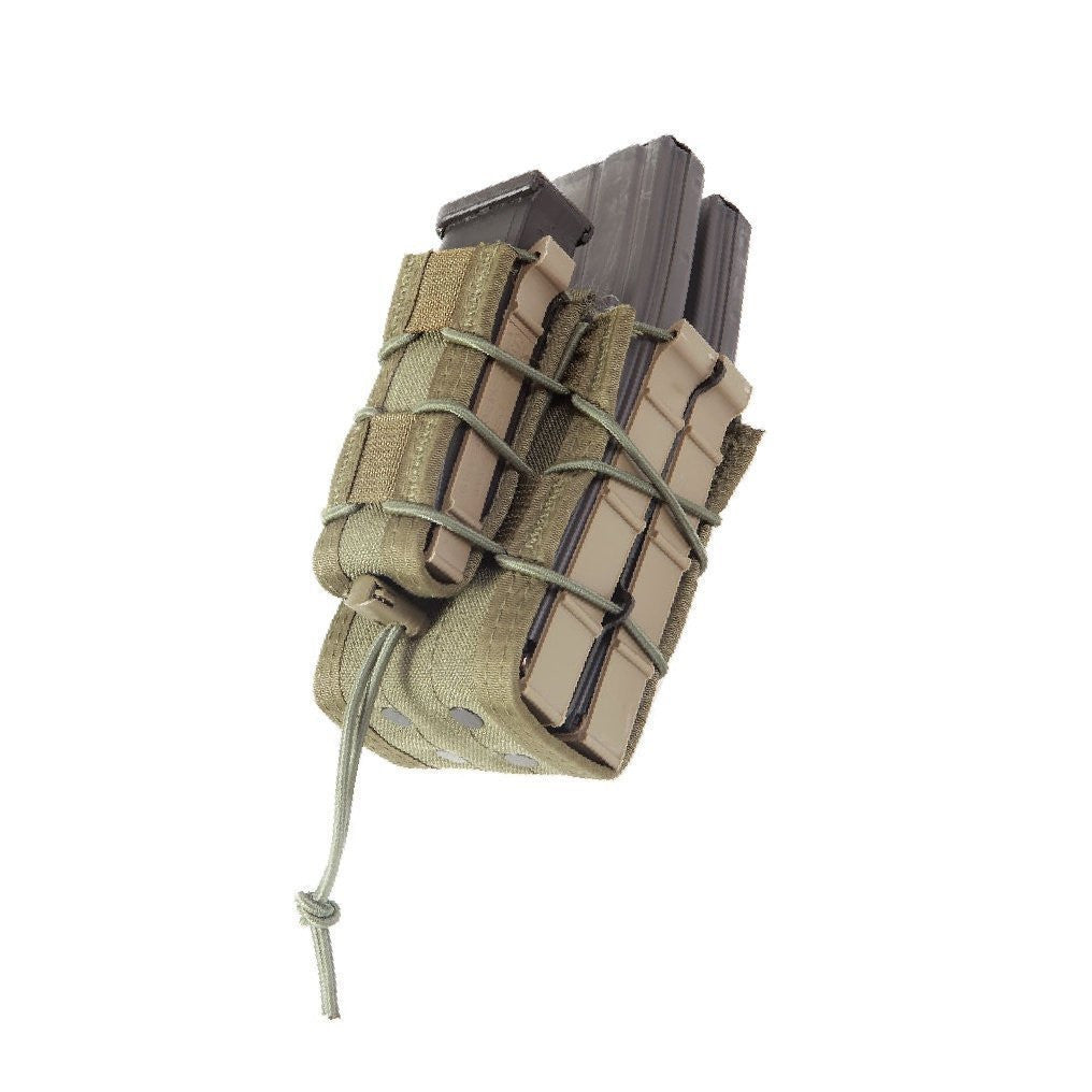 High Speed Gear 112Rp0bk Taco Molle X2rp Double Magazine Pouch Black Nylon  W/Polymer Divider With Pistol MAG Pouch