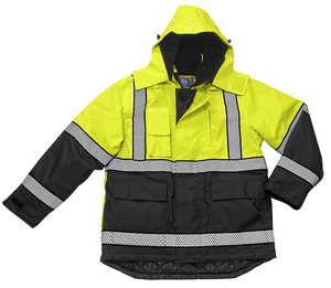 Liberty Uniform Liberty Uniform 566MFL Class 3 ANSI Compliant Hi-Visibility Polar Parka  Removable Hood
