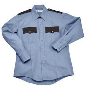 Liberty Uniform 746MGY Long Sleeve Two-Tone Police Shirt Permanent Press