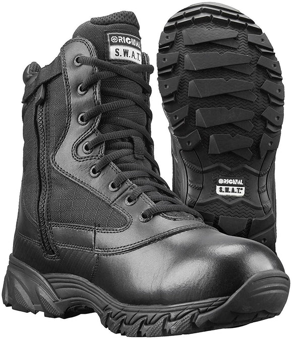 Original S.W.A.T. Men's Chase 9 Inch Waterproof Side-Zip Military and Tactical Boot - Black