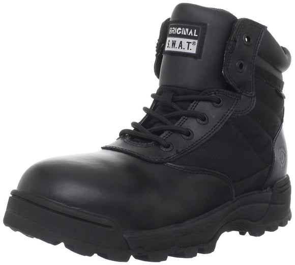 Original S.W.A.T. Men's Classic 6 Inch Waterproof Side-zip Safety Tactical Boot - Black