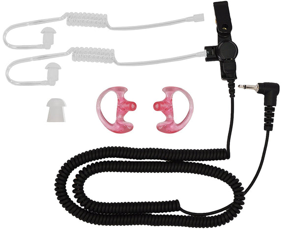Silent M2 Pack Threaded 3.5mm Listen-Only Earpiece Bundle with 26