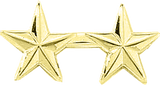 J100 2 Star Collar Insignia - Smooth (1/2")