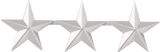 J103 3 Star Collar Insignia - Smooth (1")