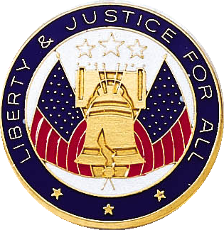 J196 Liberty & Justice Lapel Pin (15/16