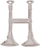 J51 Double Bugles Collar Insignia (13/16" H)