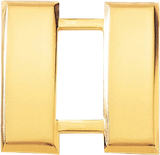 J64 Large Captain Collar Insignia Bars - Smooth (1" W)