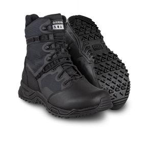 Original SWAT Alpha Fury 8" Side Zip Tactical Waterproof Men's Boot with Polishable Toe - Black
