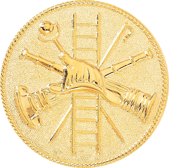 J310 Round Ladder Scramble Cap Badge - Gold