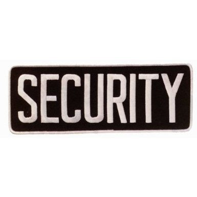 SECURITY Large Uniform Jacket Back Patch 11 x 4 with 3 High WHITE l –  Tactical365